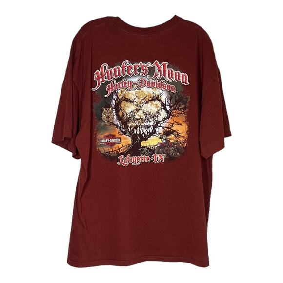 Harley Davidson Hunters Moon Graphic Biker Tee - Picture 2 of 3